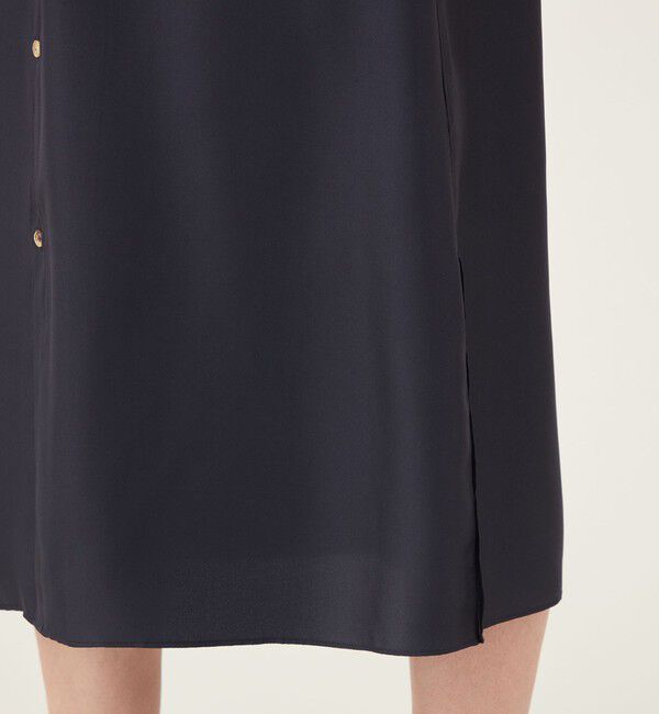 GALERIE VIE「シルクツイル バンドカラーシャツワンピース」|ワンピース|