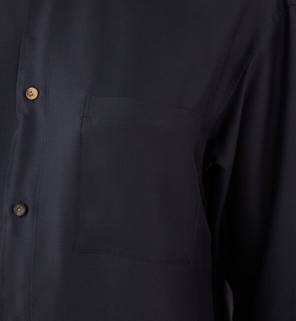 GALERIE VIE「シルクツイル バンドカラーシャツワンピース」|ワンピース|