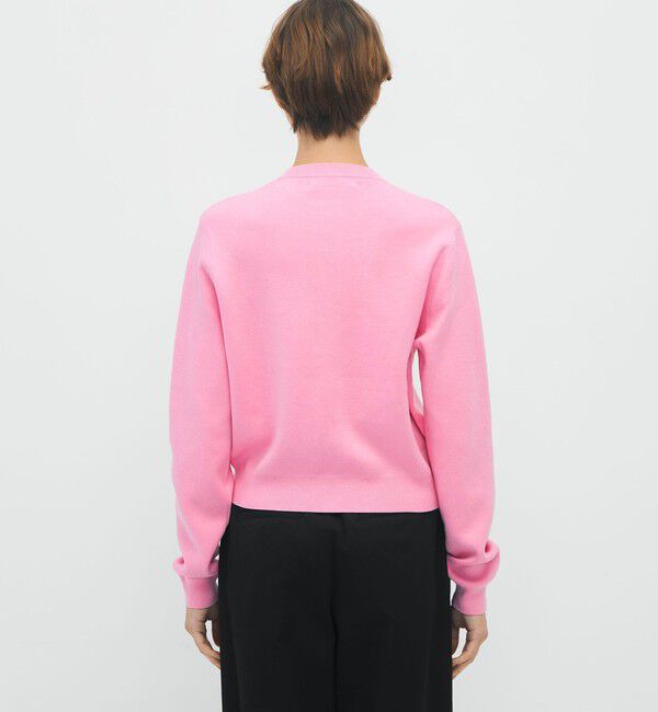 CABaN コットンカシミヤクルーネックカーディガン ピンクXS キャバン CABaN CABaN コットンカシミヤ クルーネックカーディガン