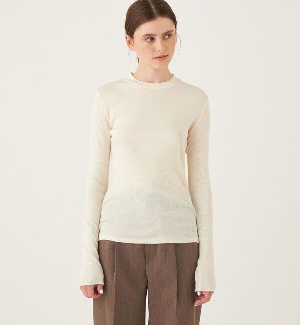 GALERIE VIE「コットンカシミヤジャージー クルーネックプルオーバー」|Tシャツ・カットソー|