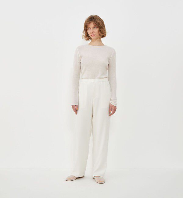 GALERIE VIE「バックサテンアムンゼン イージーストレートパンツ」|その他|