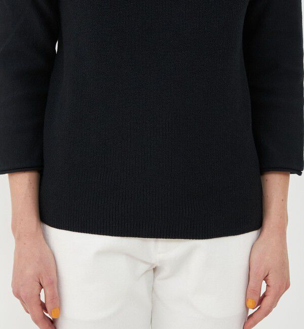 GALERIE VIE「コットンハーフ ボートネックプルオーバー」|ニット・セーター|