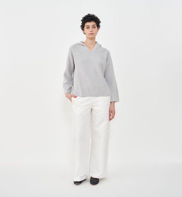 GALERIE VIE「コットンハーフ フーディー」|ニット・セーター|