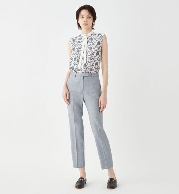 TOMORROWLAND collection「シャイニーピンポイント テーパードパンツ」|スラックス|