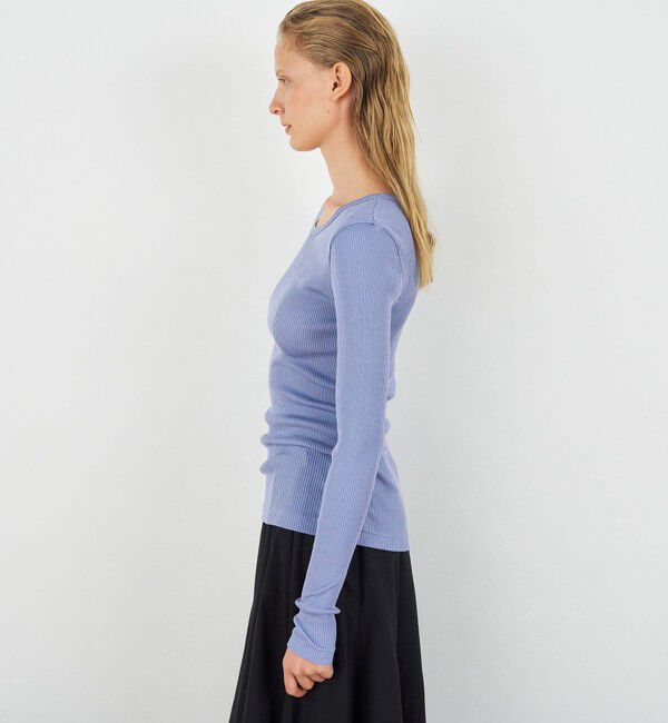 DES PRES「シルクコットンリブ クルーネックプルオーバー」|Tシャツ・カットソー|