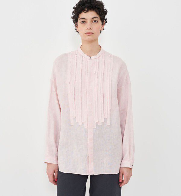 GALERIE VIE「リネンポプリン カットオフブザムシャツ」|シャツ・ブラウス|