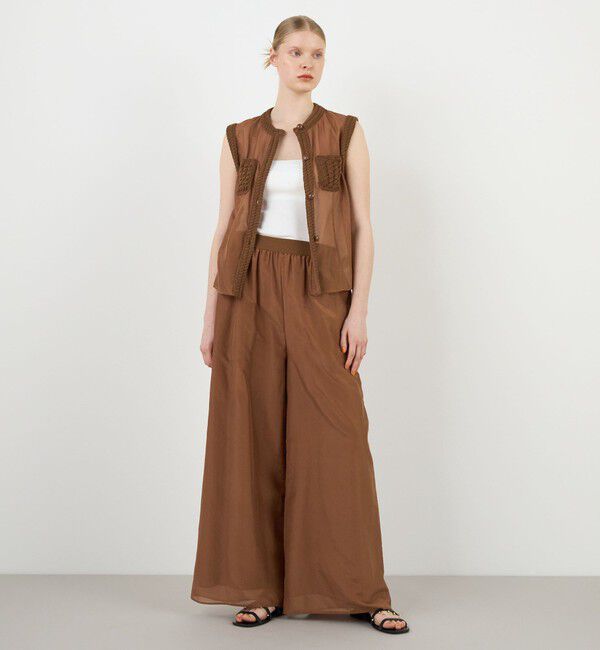 DES PRES「コットンシルクローン スリーブレスブラウス」|シャツ・ブラウス|