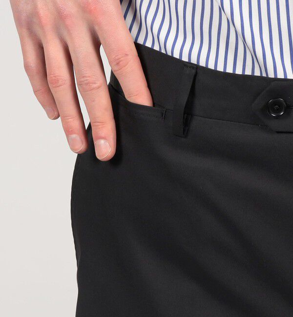 TOMORROWLAND MENS「コットンポリエステルハイカウント ノープリーツスリムスラックス」|スラックス|