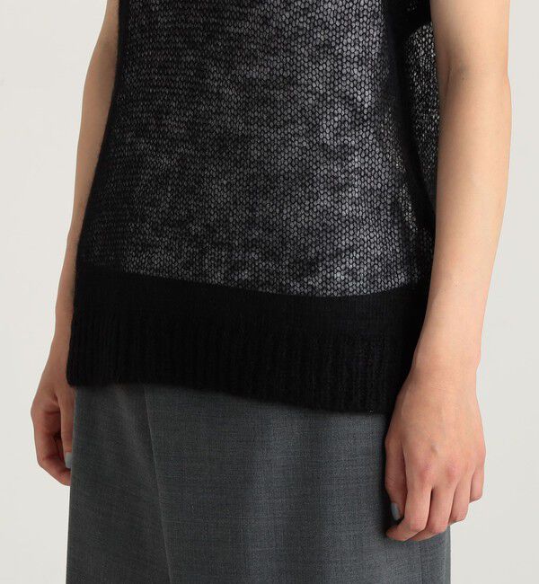 Edition「ベビーアルパカ シアーニットベスト」|ベスト・ジレ|