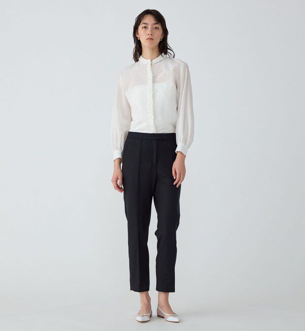 TOMORROWLAND collection「コットンシルクオーガンジー フリルブラウス」|シャツ・ブラウス|