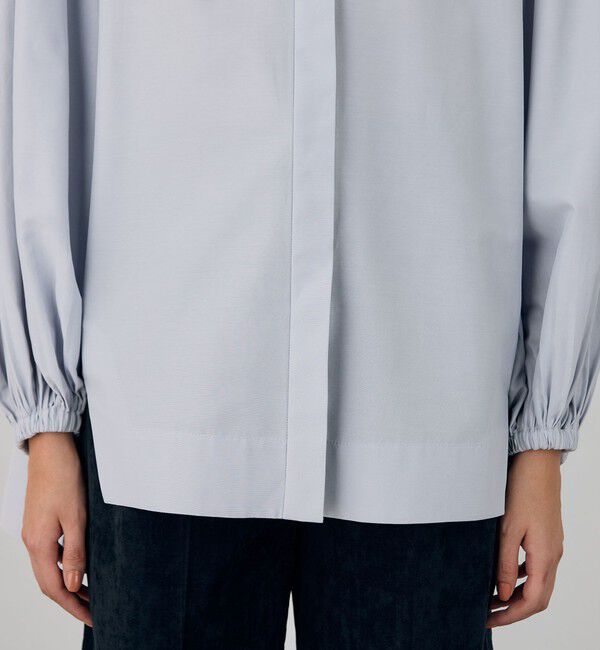DES PRES「コットンシルクポプリン タックチュニックシャツ」|シャツ・ブラウス|