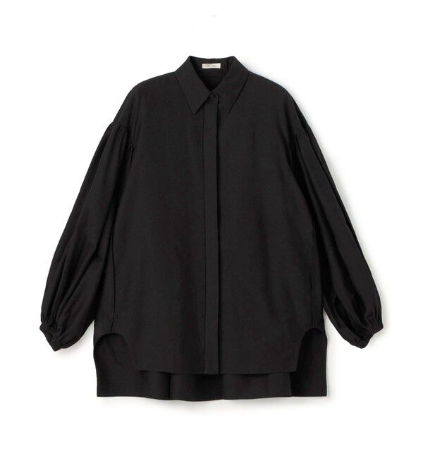 DES PRES「コットンシルクポプリン タックチュニックシャツ」|シャツ・ブラウス|19 ブラック