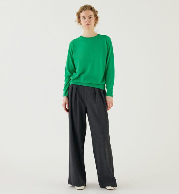 GALERIE VIE「 ウーステッドカシミヤ クルーネックプルオーバー」|ニット・セーター|