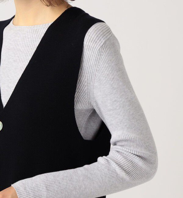 GALERIE VIE「ウーステッドミラノリブ ロングベスト」|ベスト・ジレ|