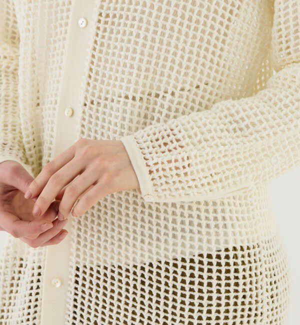 GALERIE VIE「ウールコットンメッシュ ロングカーディガン」|カーディガン|