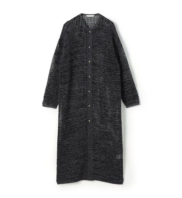 GALERIE VIE「ウールコットンメッシュ ロングカーディガン」|カーディガン|18 ブラック系