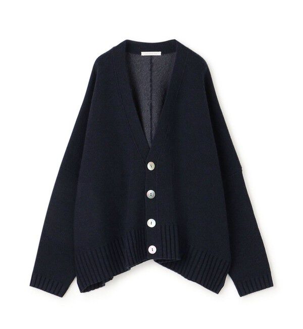 GALERIE VIE「ウーステッドダブルフェイス Vネックカーディガン」|カーディガン|69 ネイビー