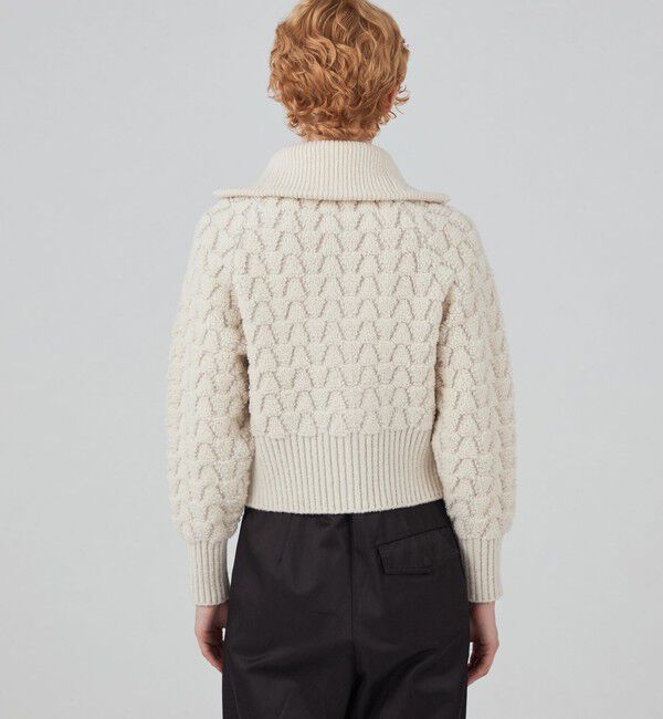 MACPHEE「ループジャカード ジップアップカーディガン」|カーディガン|