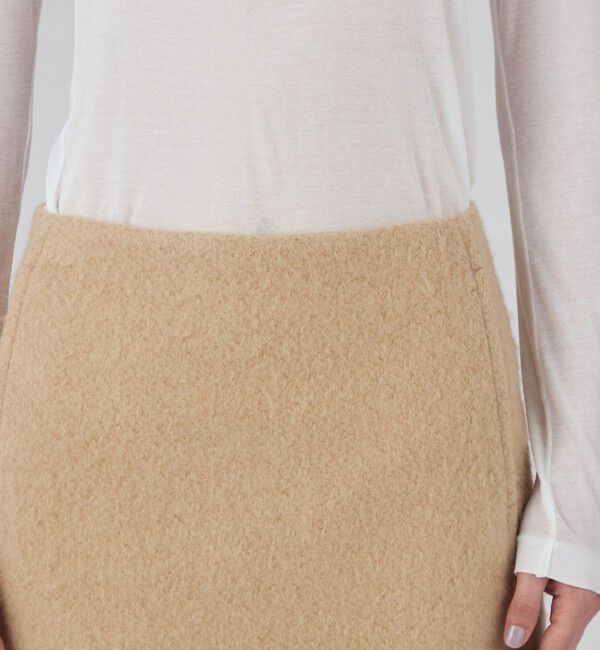 MACPHEE「モヘヤシャギー ミニスカート」|台形|