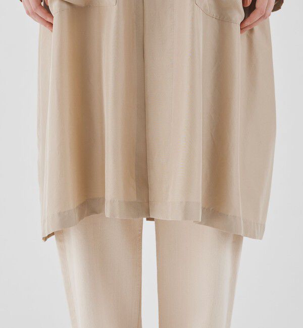 GALERIE VIE「フィブリルシルク ショップコート」|ステンカラーコート|