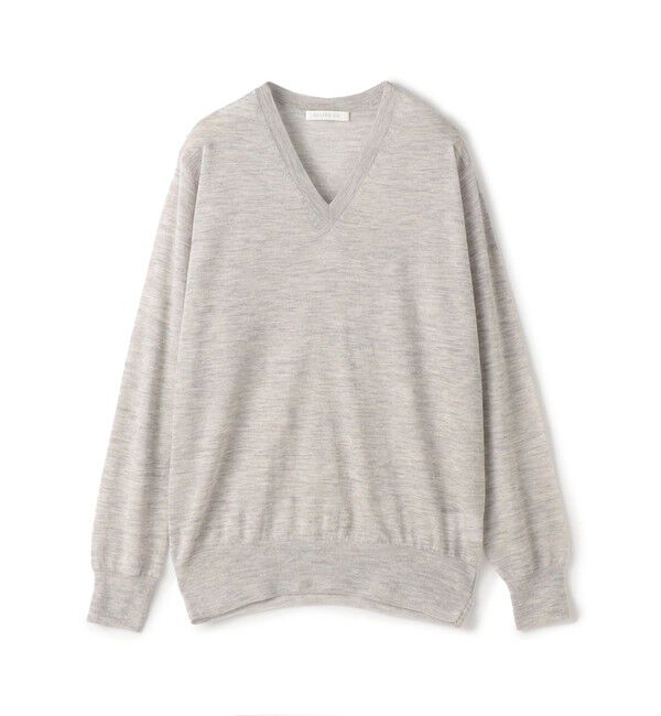 GALERIE VIE「ウーステッドカシミヤ Vネックプルオーバー」|ニット・セーター|13 ライトグレー