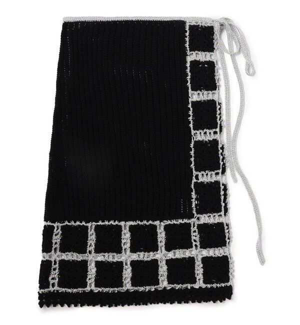 MACPHEE「ギマクロシェ ラップスカート」|スカート|17 チャコールグレー