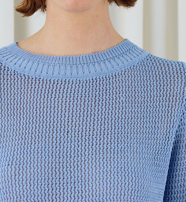 DES PRES「コットンポリエステルコイルヤーン クルーネックプルオーバー」|ニット・セーター|