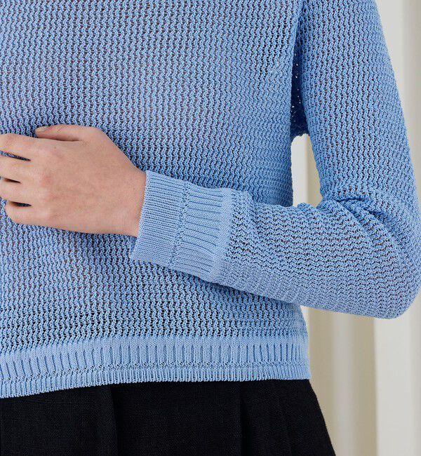 DES PRES「コットンポリエステルコイルヤーン クルーネックプルオーバー」|ニット・セーター|