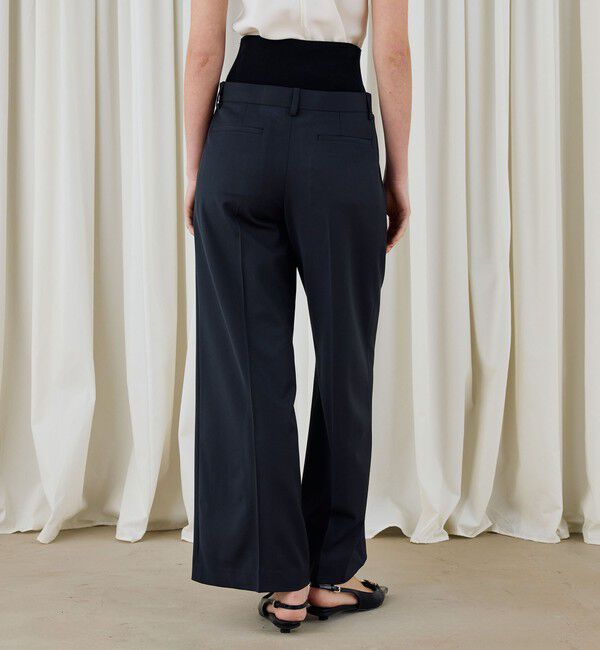 DES PRES「ハイツイストギャバジン ウエストバンド付きパンツ」|スラックス|