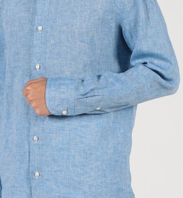 TOMORROWLAND MENS「【別注】LUIGI BORRELLI GABLE リネン ボタンダウンシャツ」|シャツ・ブラウス|