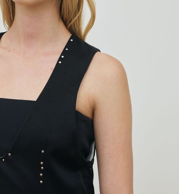 DES PRES「レーヨンサテン ノースリーブトップス」|シャツ・ブラウス|