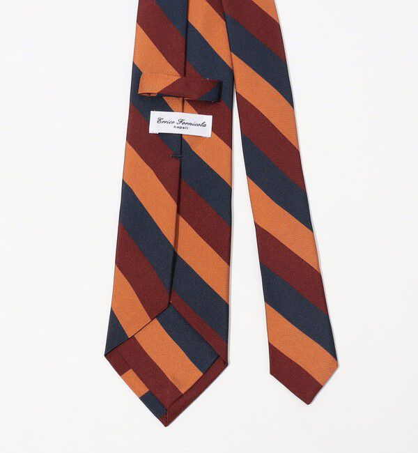 TOMORROWLAND GOODS「ERRICO FORMICOLA シルクプリント レジメンタルストライプ ネクタイ」|ネクタイ・蝶ネクタイ|