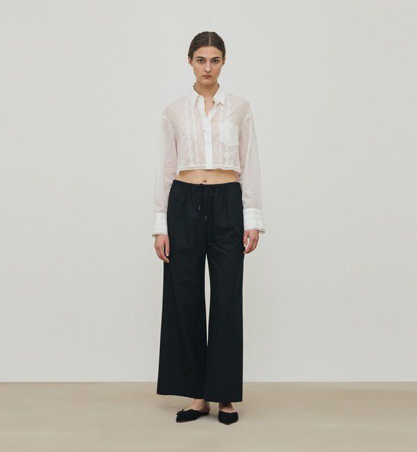 DES PRES「チェーンレースエンブロイダリー クロップドシャツ」|シャツ・ブラウス|