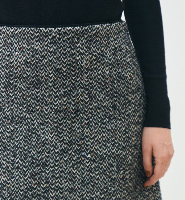 TOMORROWLAND collection「カラーネップホームスパン トラペーズミニスカート」|台形|