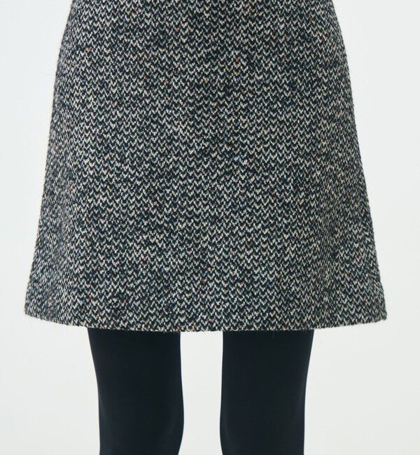 TOMORROWLAND collection「カラーネップホームスパン トラペーズミニスカート」|台形|