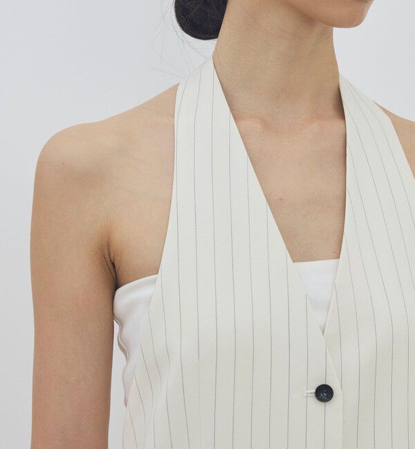 DES PRES「ウールドスキン ホルターネックジャンプスーツ」|オールインワン|