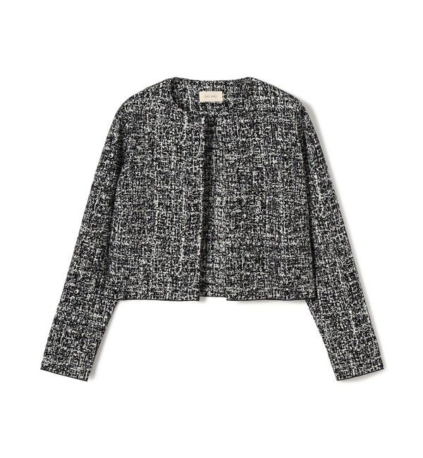 DES PRES「ツートーンジャカード ノーカラージャケット」|ノーカラージャケット|16 グレー系