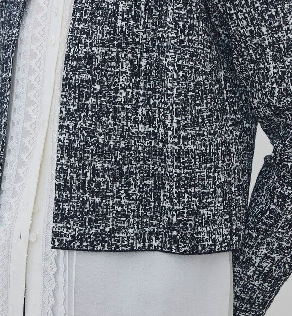 DES PRES「ツートーンジャカード ノーカラージャケット」|ノーカラージャケット|