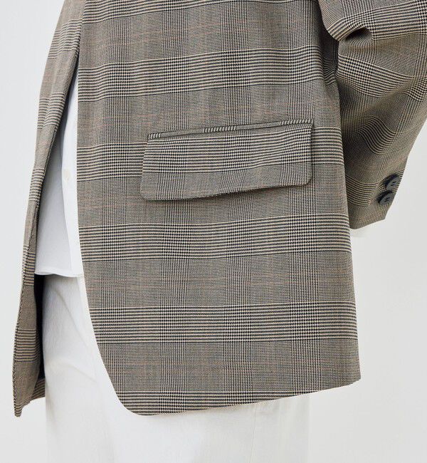 GALERIE VIE「コットンオックスストレッチ ノーカラージャケット」|ノーカラージャケット|