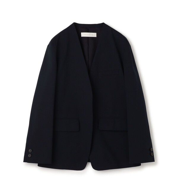GALERIE VIE「コットンオックスストレッチ ノーカラージャケット」|ノーカラージャケット|69 ネイビー