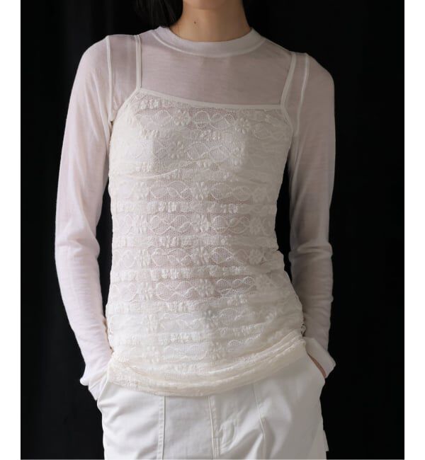 EMILYWEEK「シャーリングレースロングキャミソール」|キャミソール|