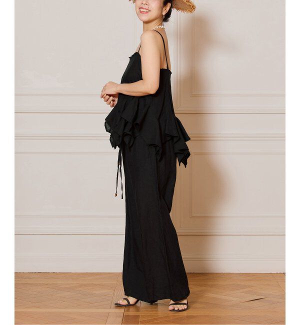 IENA LA BOUCLE「《追加》IENA LA BOUCLE リネンブロードイージーパンツ(ブラック)」|その他|