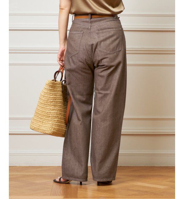 IENA LA BOUCLE「IENA LA BOUCLE ストレートカラーデニムパンツ」|デニム|