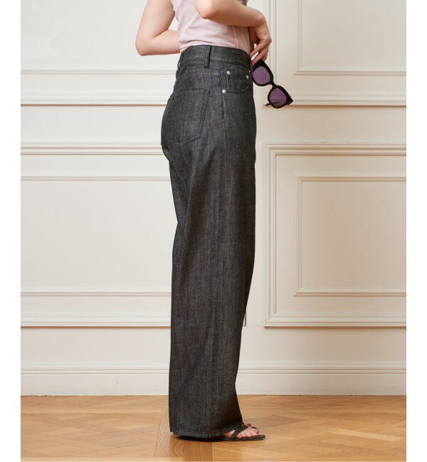 IENA LA BOUCLE「IENA LA BOUCLE ストレートカラーデニムパンツ」|デニム|