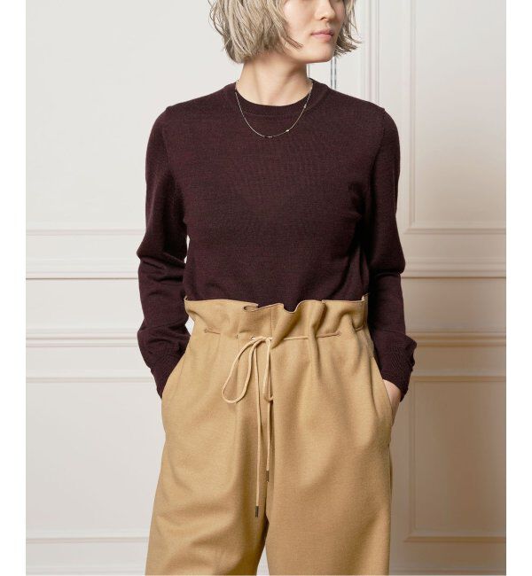 IENA LA BOUCLE「IENA LA BOUCLE Aube クラシックプルオーバー」|ニット・セーター|レッド