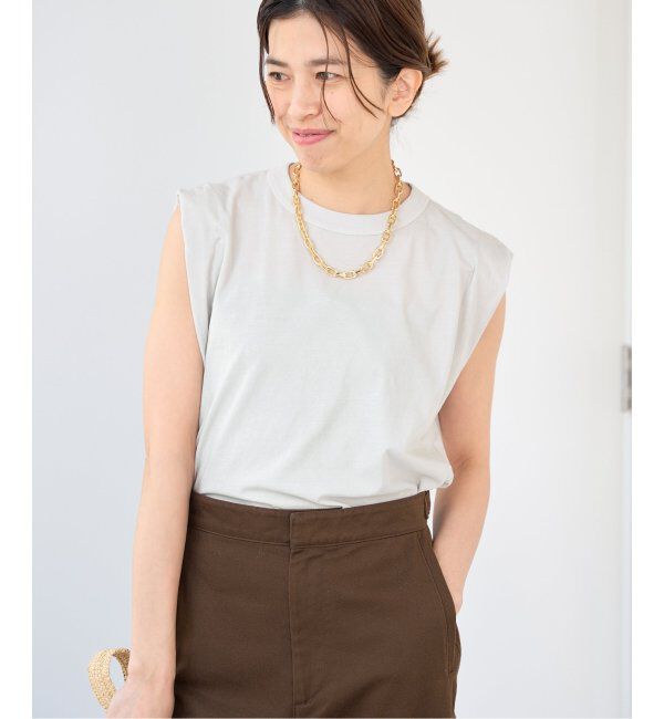 IENA「ATON/エイトン FRESCA SINGLE JERSEY ノースリーブ」|Tシャツ・カットソー|