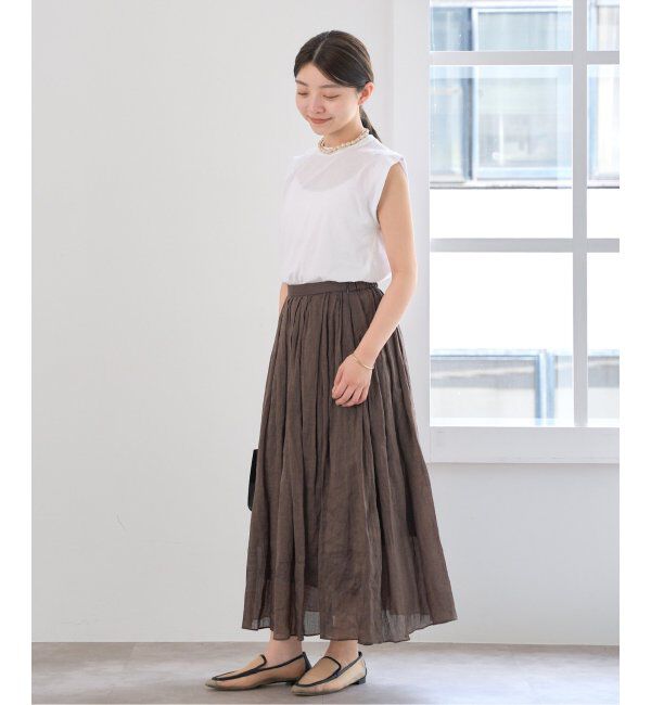 IENA「ATON/エイトン FRESCA SINGLE JERSEY ノースリーブ」|Tシャツ・カットソー|