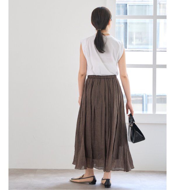 IENA「ATON/エイトン FRESCA SINGLE JERSEY ノースリーブ」|Tシャツ・カットソー|