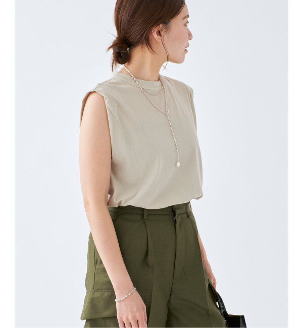 IENA「ATON/エイトン FRESCA SINGLE JERSEY ノースリーブ」|Tシャツ・カットソー|
