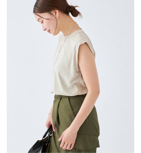 IENA「ATON/エイトン FRESCA SINGLE JERSEY ノースリーブ」|Tシャツ・カットソー|